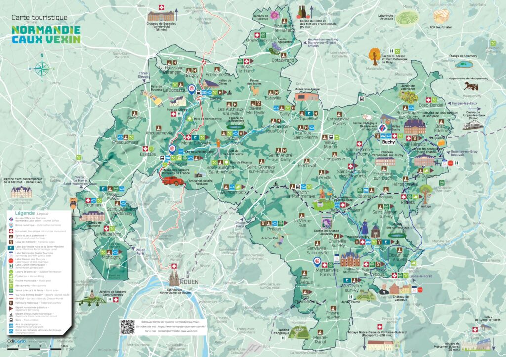 Carte touristique Normandie-Caux-Vexin